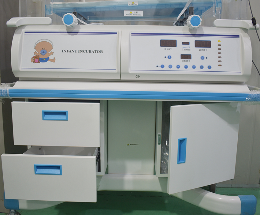 Hospital Premature Babies Emergency ICU Room Delicated Equipment Surgical Infant Incubator With LED Phototherapy Unit ECOR007