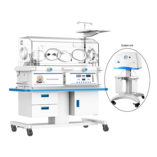 Hospital Premature Babies Emergency ICU Room Delicated Equipment Surgical Infant Incubator With LED Phototherapy Unit ECOR007