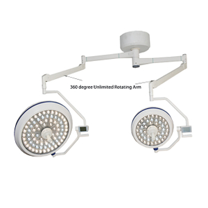 Hospital LED Double Ceiling Mounted Operating Shadowless Lamp Surgical Light